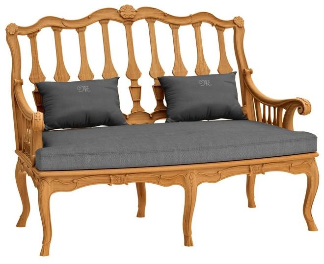 ASTELLO 2-местный диван из тикового дерева Fleur de lys sun-id-1477444 - Вид №1