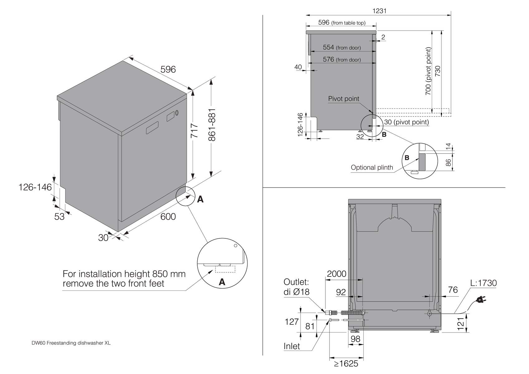 5473984 Посудомоечная машина Asko DFS344ID.W белый STDN-0073148 - Вид №4