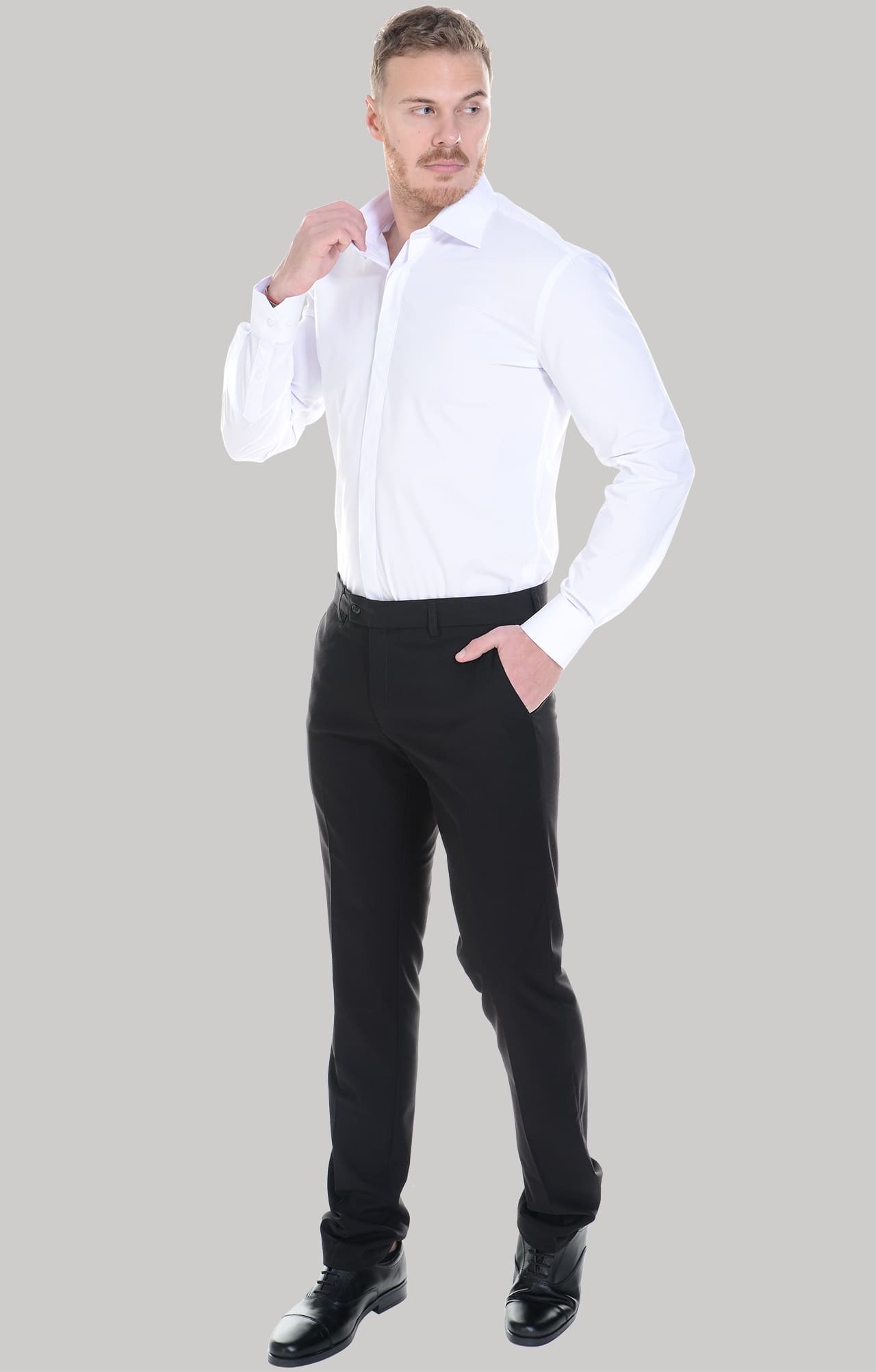 5030113 Рубашка мужская  white El-Risto  Корпоративная одежда  размер 46/182-188  - Вид №19