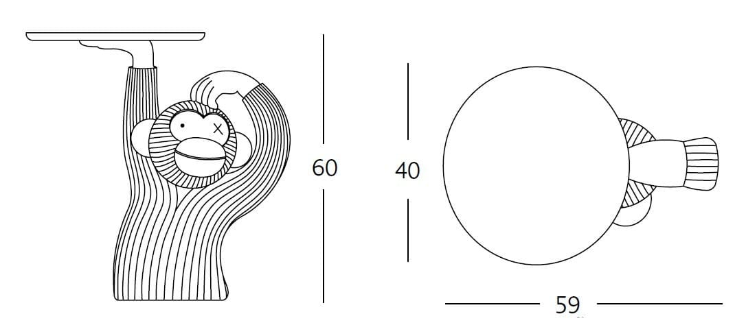 Бетонный круглый низкий журнальный столик BD Barcelona MONKEY ARCH-00134648 - Вид №25