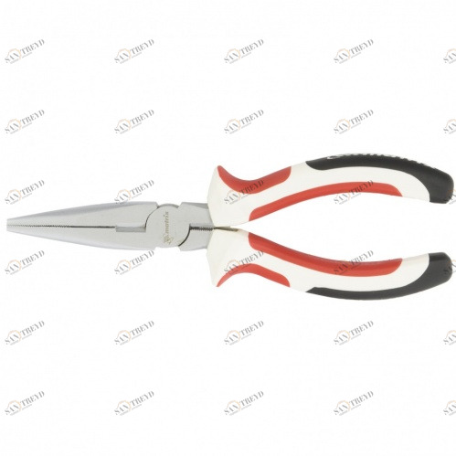 Длинногубцы прямые WHite Nickel 160 мм никелированные трехкомпонентные рукоятки MATRIX 12549