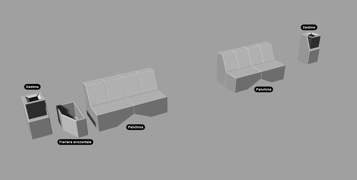 Реконструированная каменная модульная скамья Viscio Urban Design Modula ARCH-00099450 - Вид №2