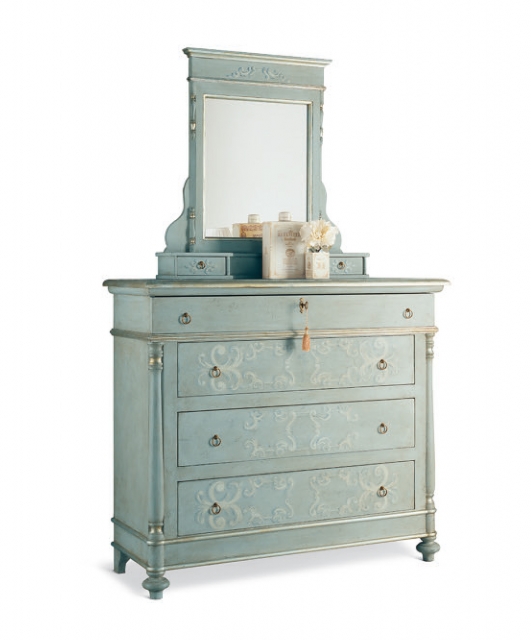 2822 Tifernoit Комод с точеными колоннами, 4 ящика Zona Notte 