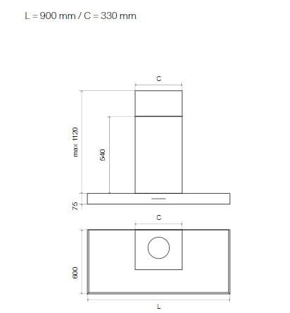 Настенный стальной вытяжной шкаф класса а Ilve Pro Line ARCH-00114700 - Вид №6