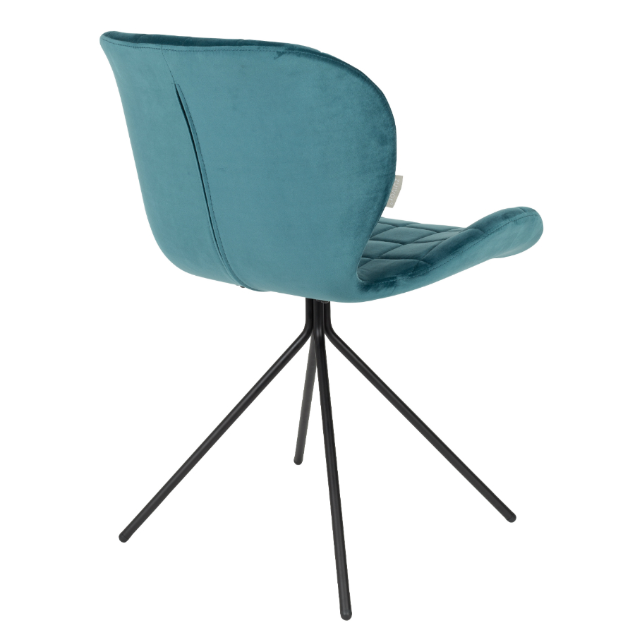 Стул OMG Velvet бирюзовый Zuiver 1100366 - Вид №4