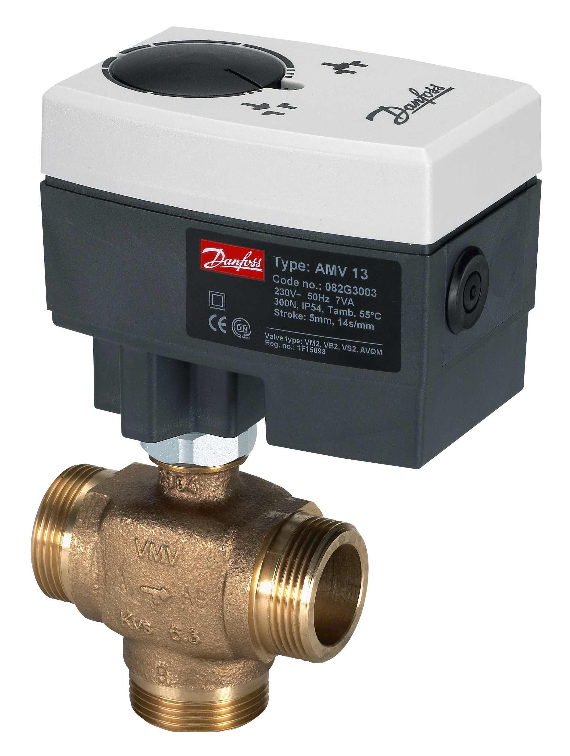 Danfoss Редукторные электроприводы с трехпозиционным управлением Электропривод импульсный AMV33 230B 082G3013  - Вид №21