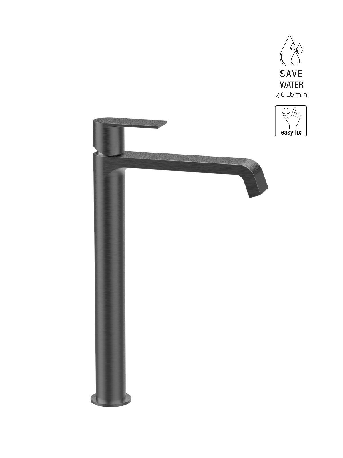 Высокий однорычажный смеситель для раковины с ограничителем расхода Rubinetterie Frattini Птолемей ARCH-00017724 - Вид №4