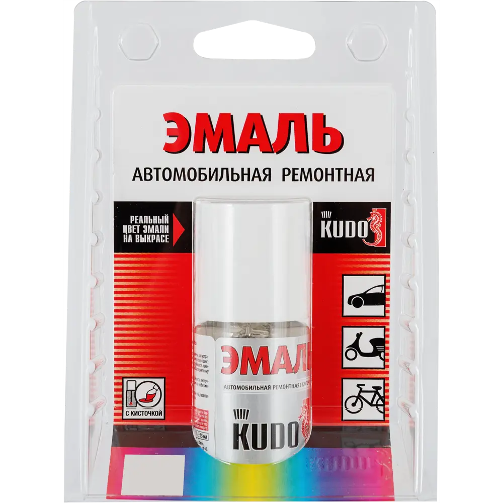 Эмаль автомобильная Kudo с кисточкой цвет снежная королева 15Мл STLM-2125338 - Вид №2
