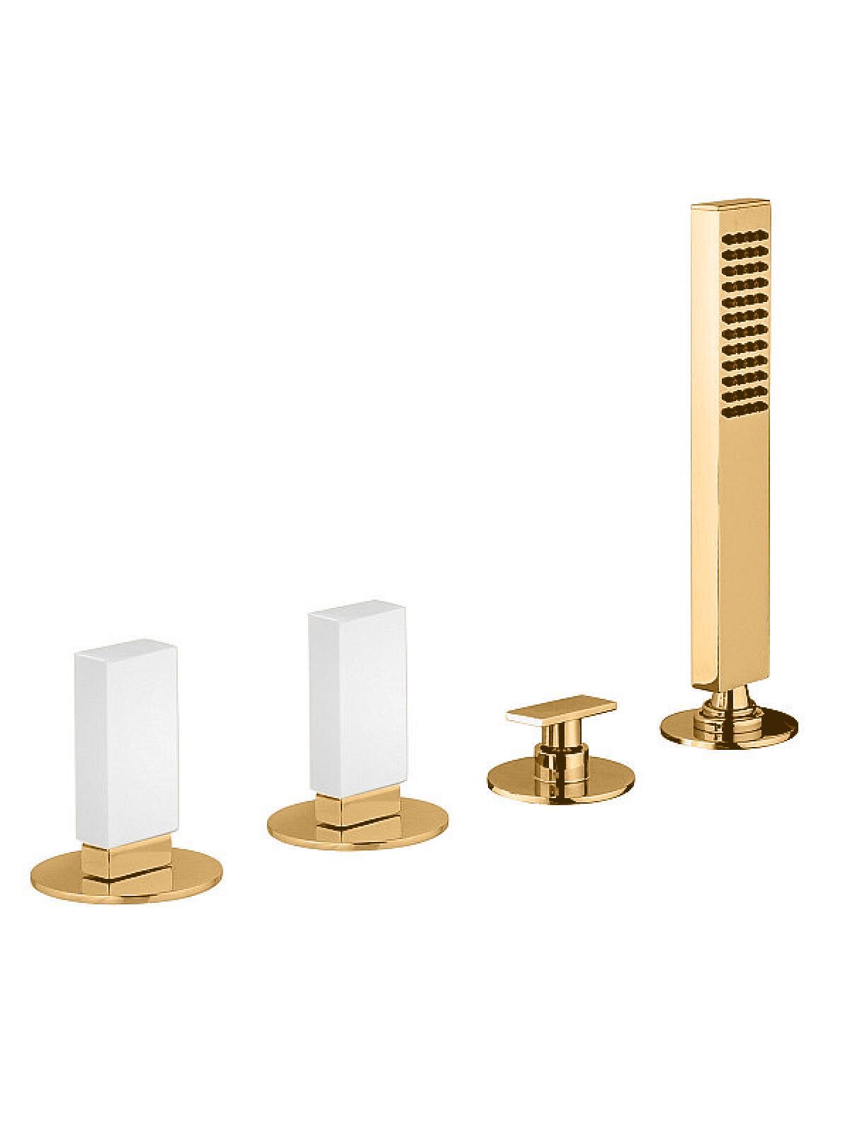 Смеситель для ванны с 4 отверстиями и переключателем Rubinetterie Frattini Vita Due ARCH-00004670 - Вид №6