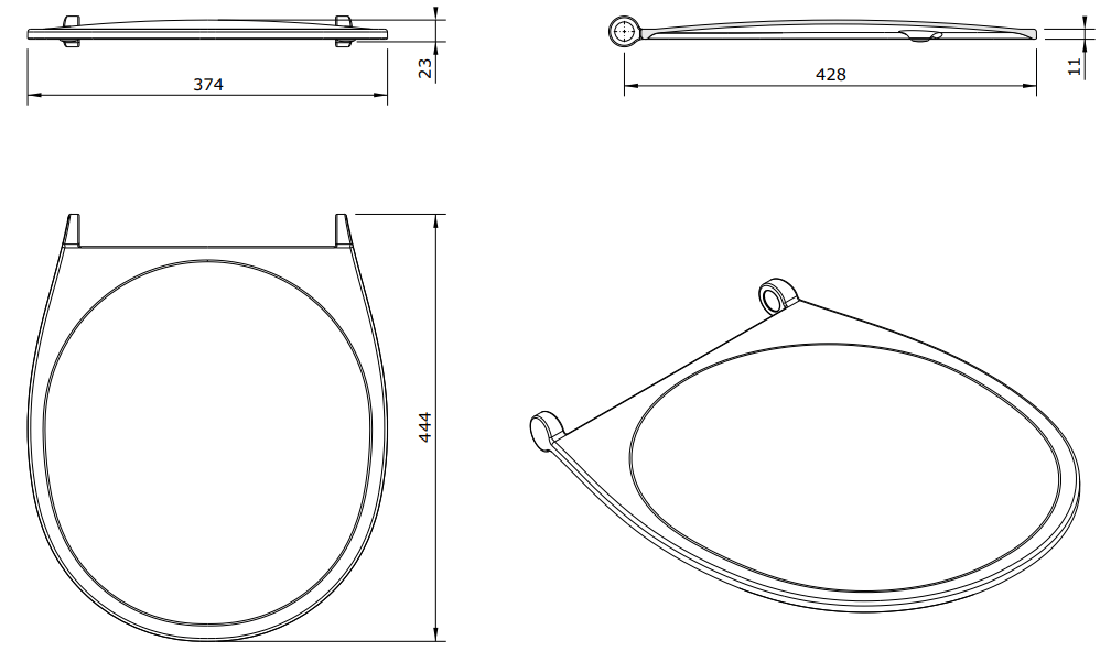 2393100 Крышка сиденье для унитаза Sanindusa Sanproject - Вид №1