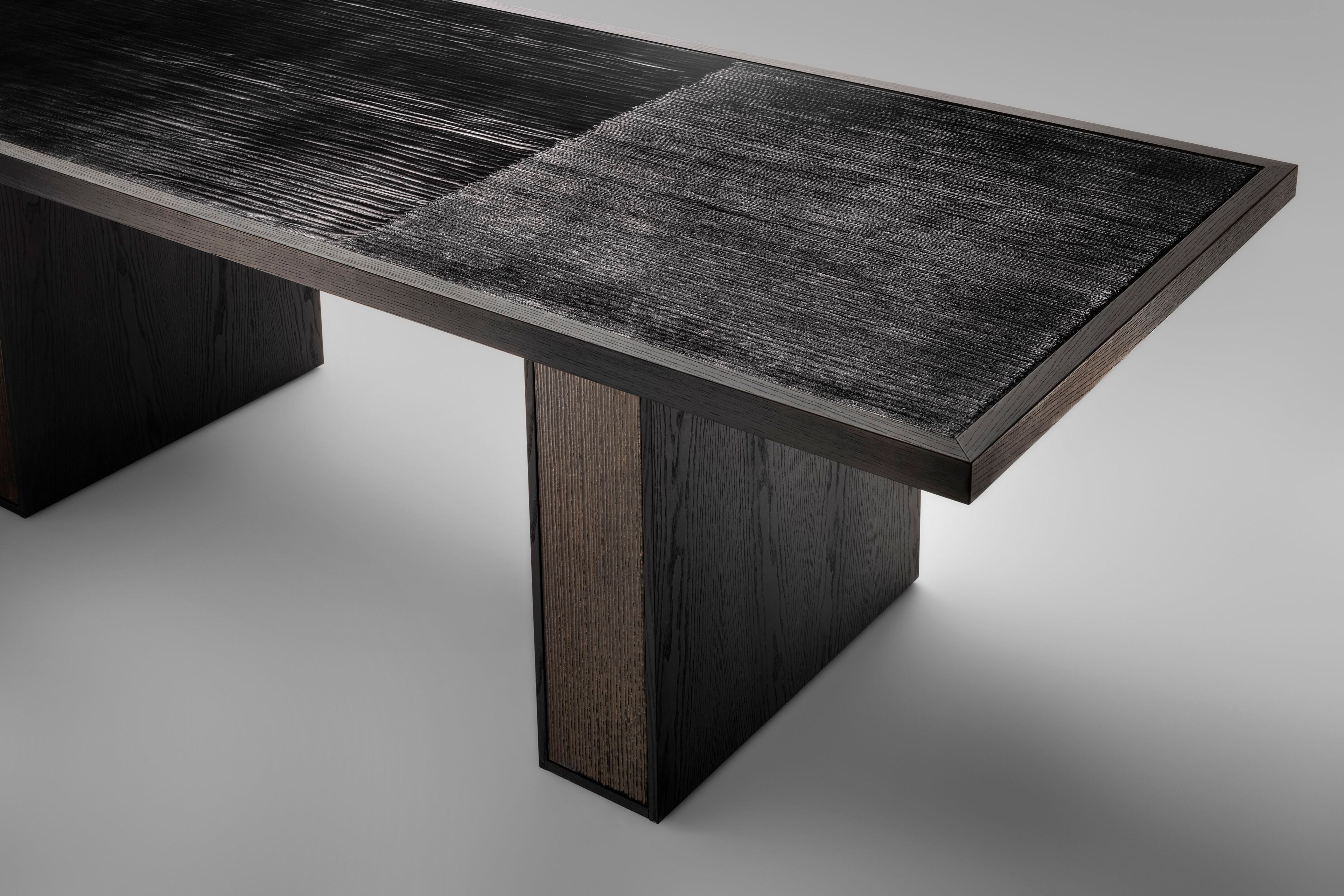 Прямоугольный обеденный стол из дерева и стекла ARTE VENEZIANA Sub Umbra ARCH-00058320 - Вид №2