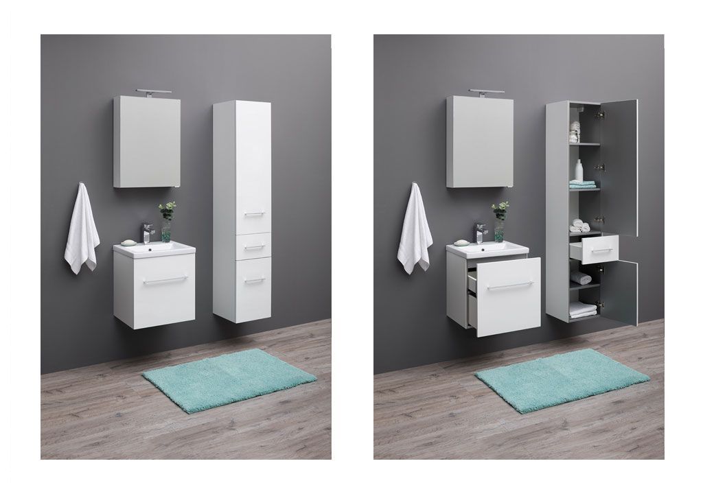 Тумба с раковиной Aquanet Порто 50 белый 0019572900183658 - Вид №5