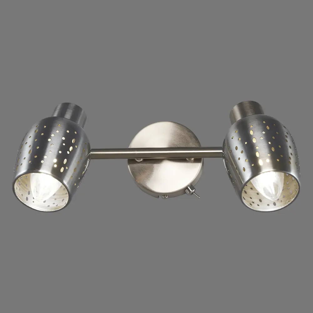 Спот поворотный Siena 2 лампы 4 м² цвет сатин никель Escada STLM-2210225 - Вид №2