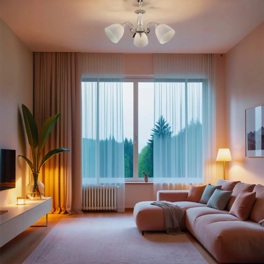 Люстра потолочная Богема 3 лампы 9 м² цвет белый РОССВЕТ STLM-2002506 - Вид №7