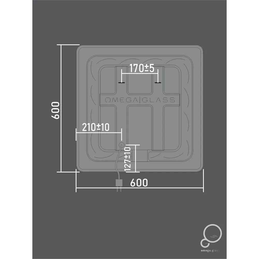 Зеркало OMEGA GLASS «Вилен» с LED-подсветкой и сенсорным диммером 82490264 STLM-0028411 - Вид №6