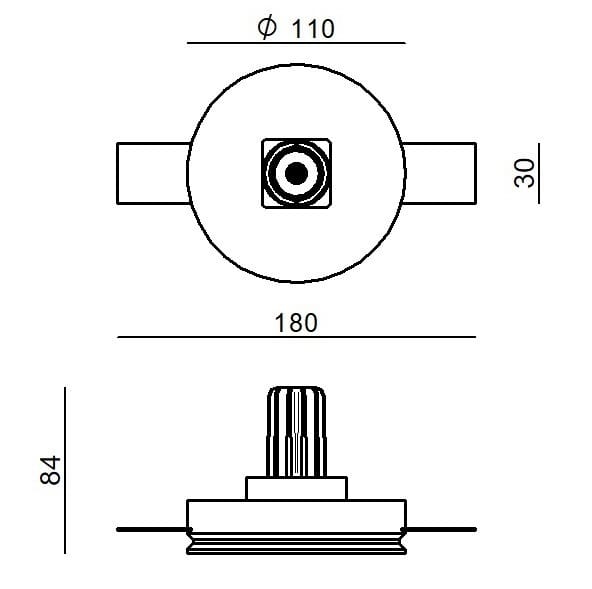 Гипсокартон квадратный светодиодный утопленный прожектор Linea Light Group GYPSUM COLORING_Q1 ARCH-00063042 - Вид №3