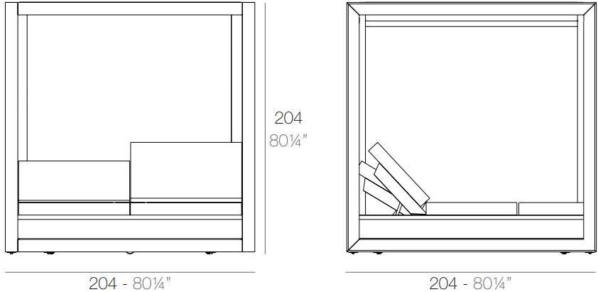 VONDOM Откидывающаяся грядка с балдахином Vela sun-id-1428270 - Вид №8
