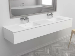 RILUXA Двойная подвесная тумба под умывальник из Corian® Energy Energydouble
