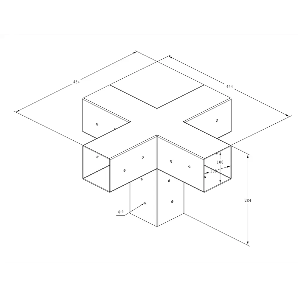 Santreyd Коннектор бруса 100×100 мм для надежного соединения стропил 89372072 STLM-1536276 - Вид №1