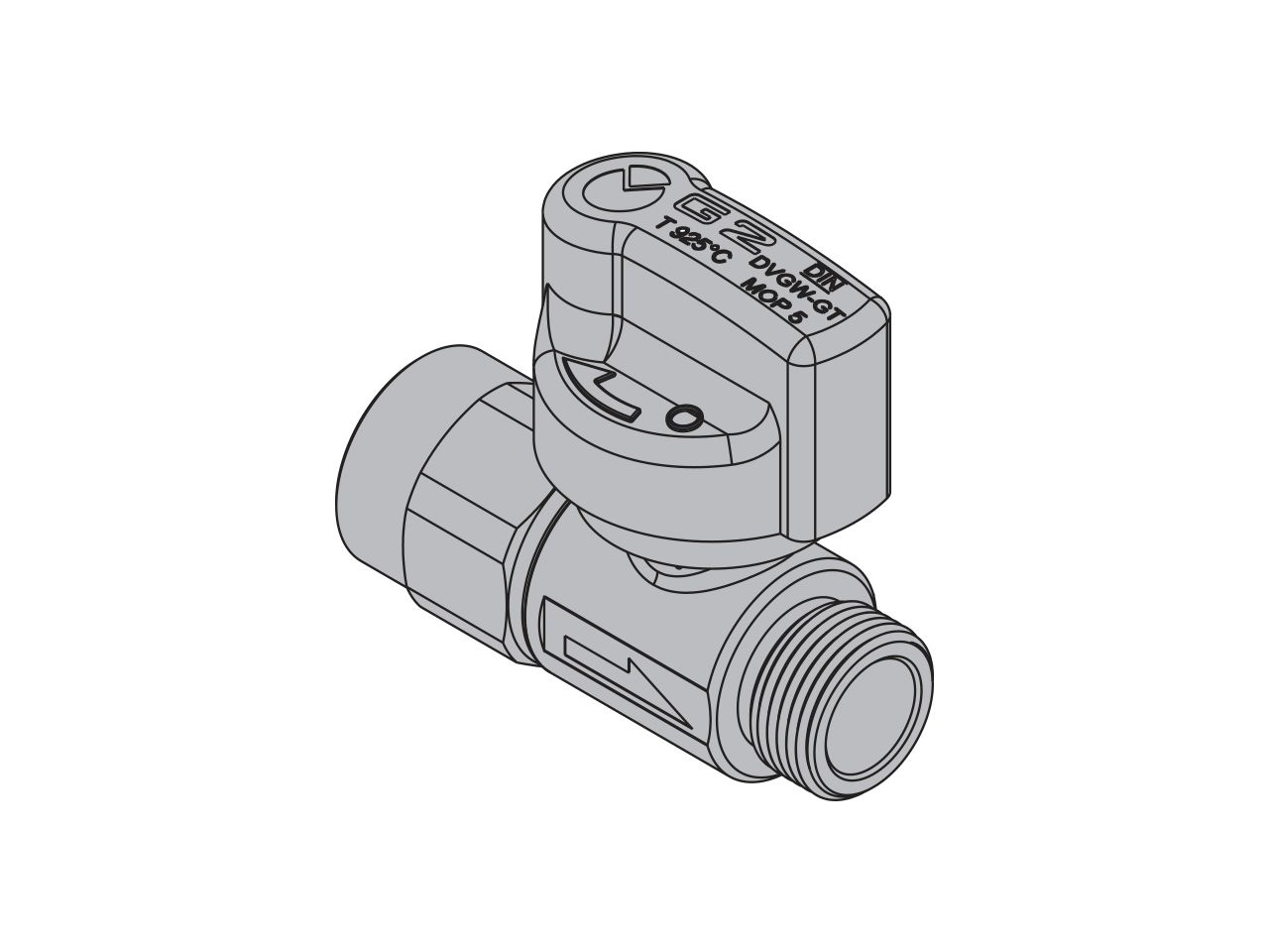 Прямой клапан с резьбой Firebag® для газовых приборов и шлангов TECO G2 ARCH-00098544 - Вид №1