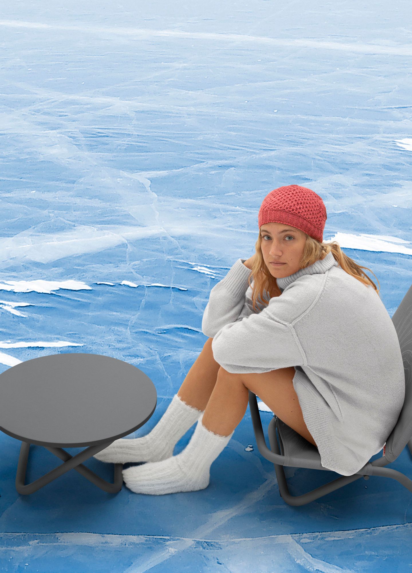 Термокрытый алюминиевый складной низкий журнальный столик Diabla Trip ARCH-00065890 - Вид №5