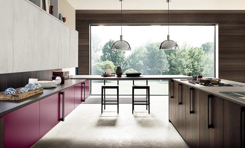 Febal Casa Встроенная кухня Fenix-NTM® с полуостровом sun-id-1352092 - Вид №5