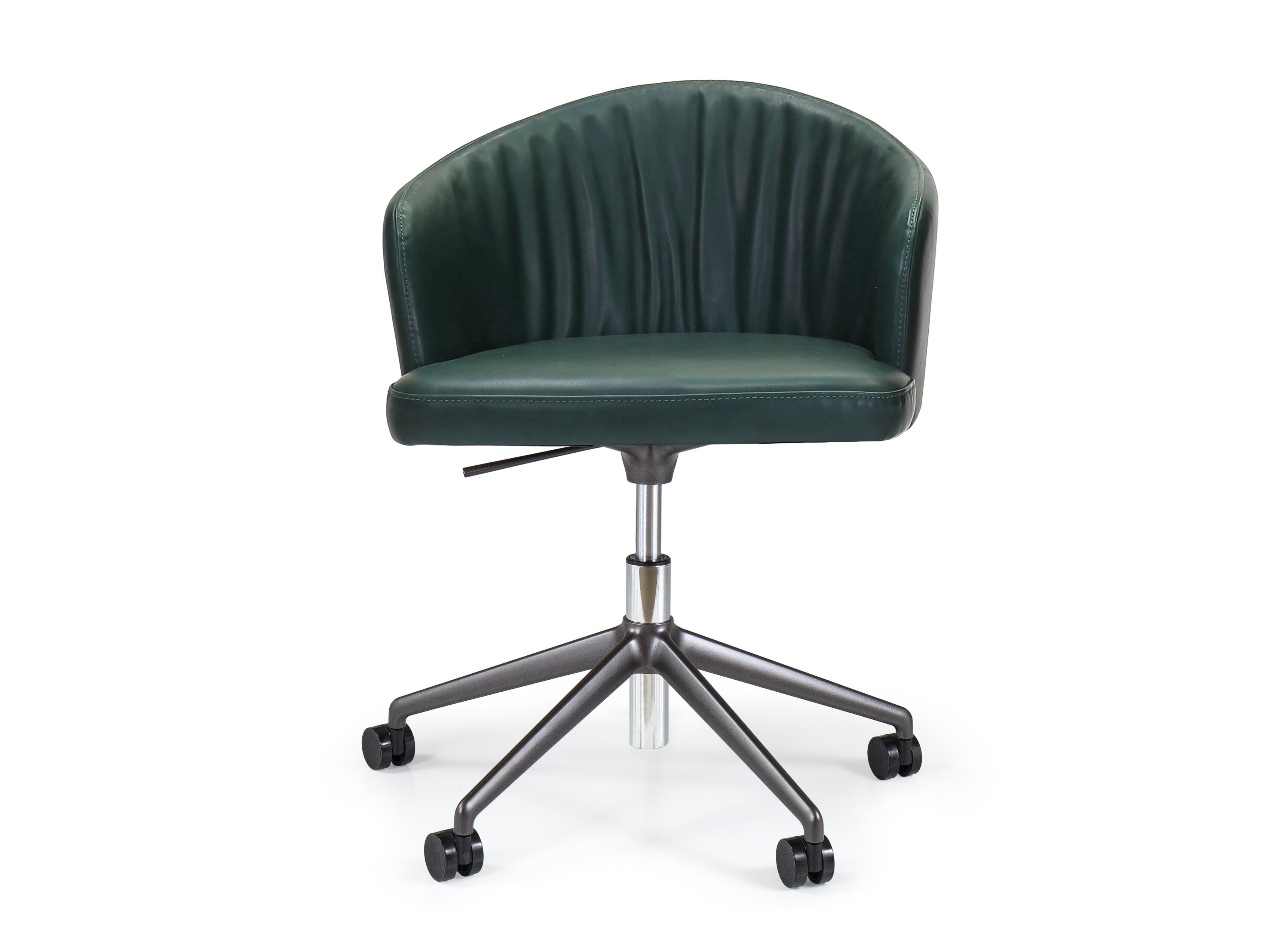 Кожаный поворотный офисный стул с 5 спицами Borzalino Джо ARCH-00111748 - Вид №1