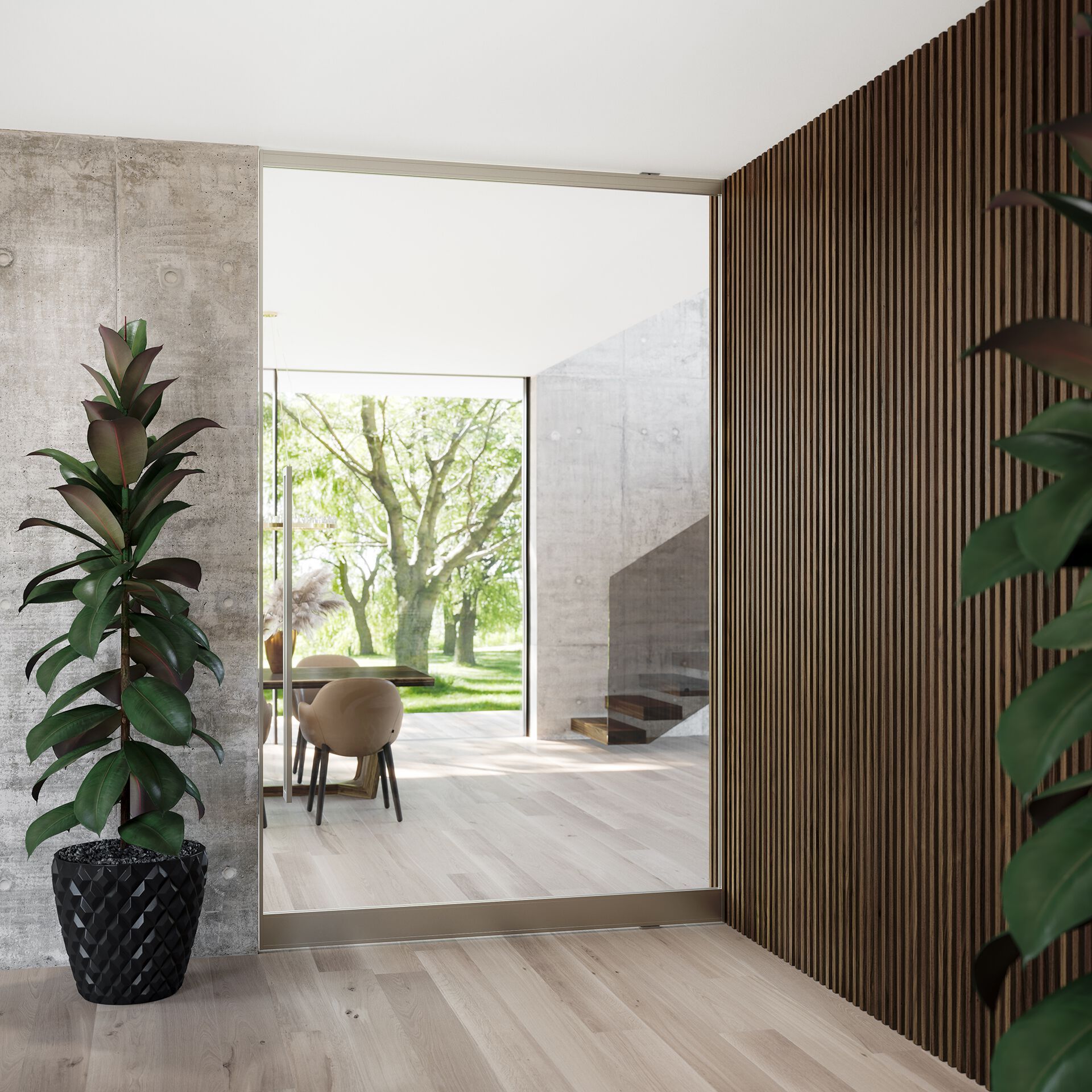 Алюминиевая и стеклянная поворотная дверь AXIS AXIS PREMIUM ARCH-00126485 - Вид №10