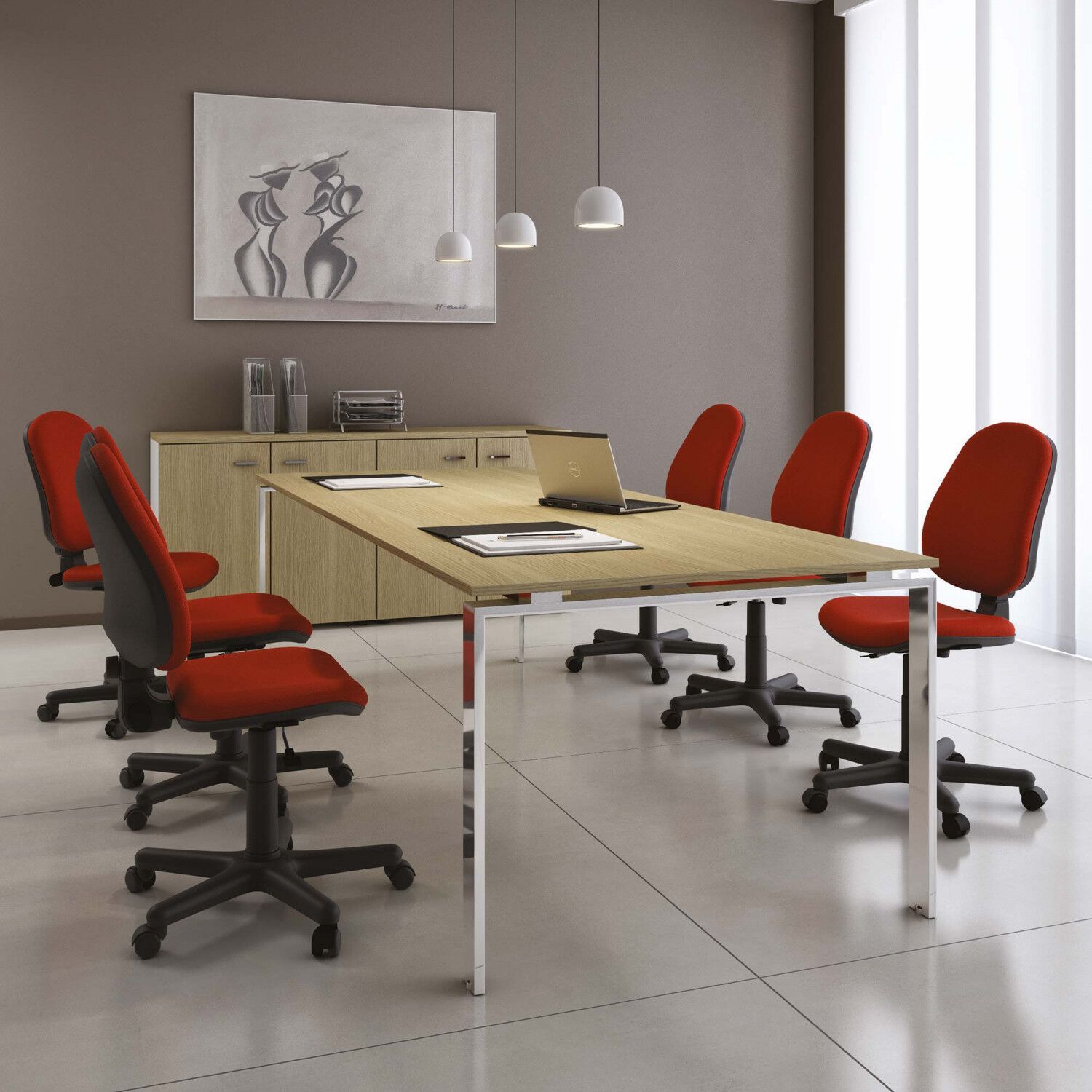 Прямоугольный стол для совещаний с системой люверсов CUF Milano Doria ARCH-00079444 - Вид №9