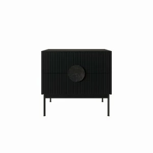 Тумба с двумя ящиками 61х64 см черная Alto BRAGIN DESIGN LIVING 00-3862452 Черный