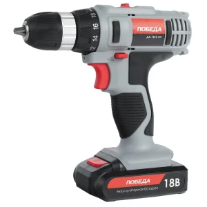 Дрель-шуруповерт аккумуляторная Победа ДА-18/2 ЛИ, 18 В Li-Ion 2x2 Ач