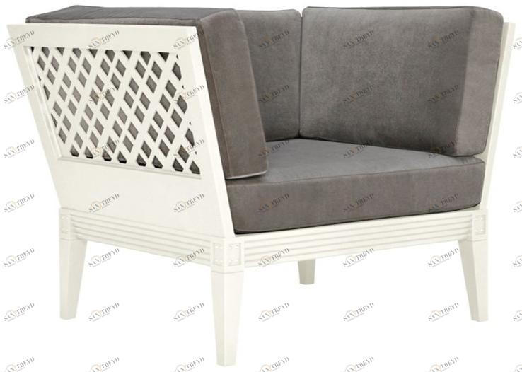 JANUS et Cie Кресло Club из алюминия с подлокотниками Quadratl sun-id-1381517