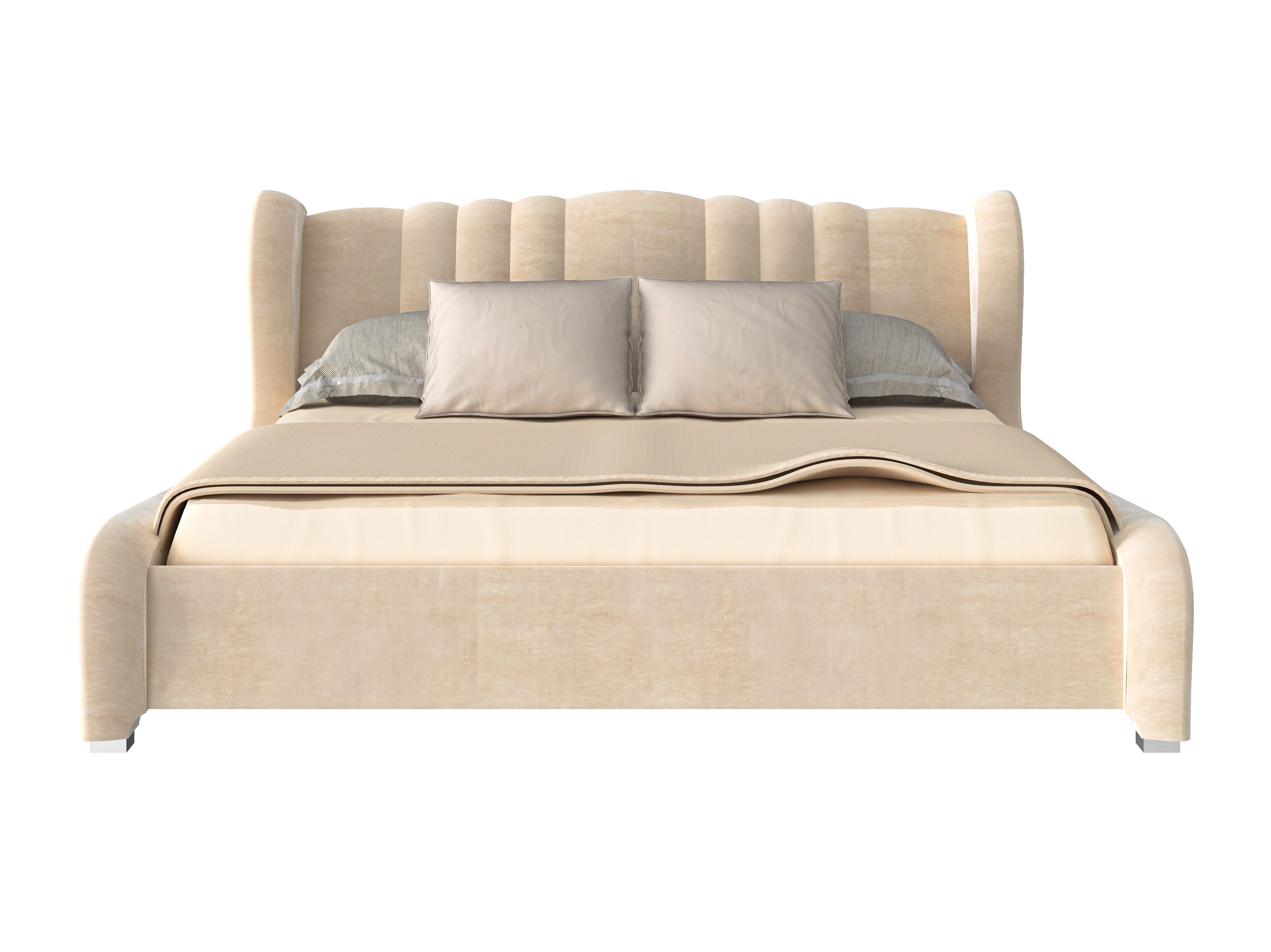 Кожаная двуспальная мягкая кровать Modenese Luxury Interiors SERENITY WAVE ARCH-00083401