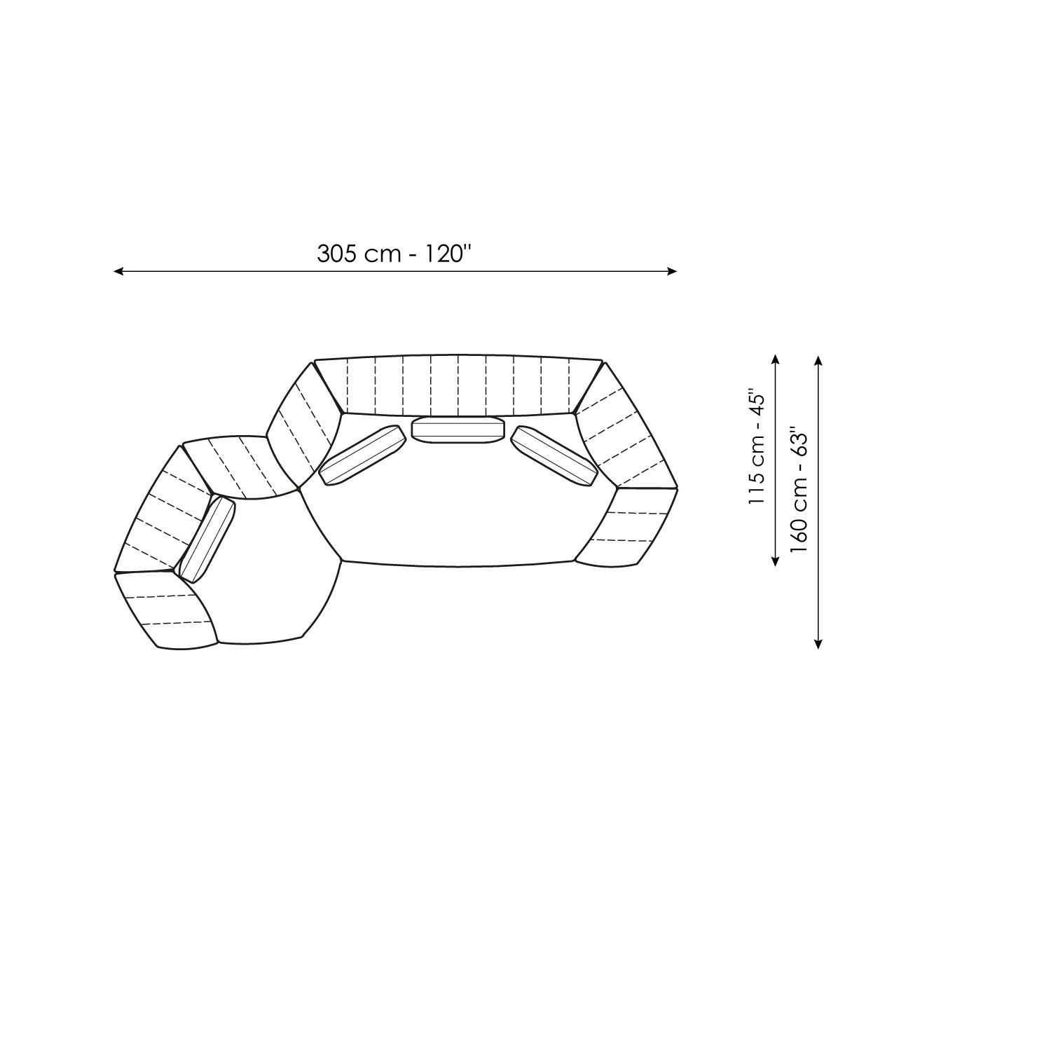 Ткань диван BONALDO PANORAMA NEW ARCH-00086500 - Вид №12