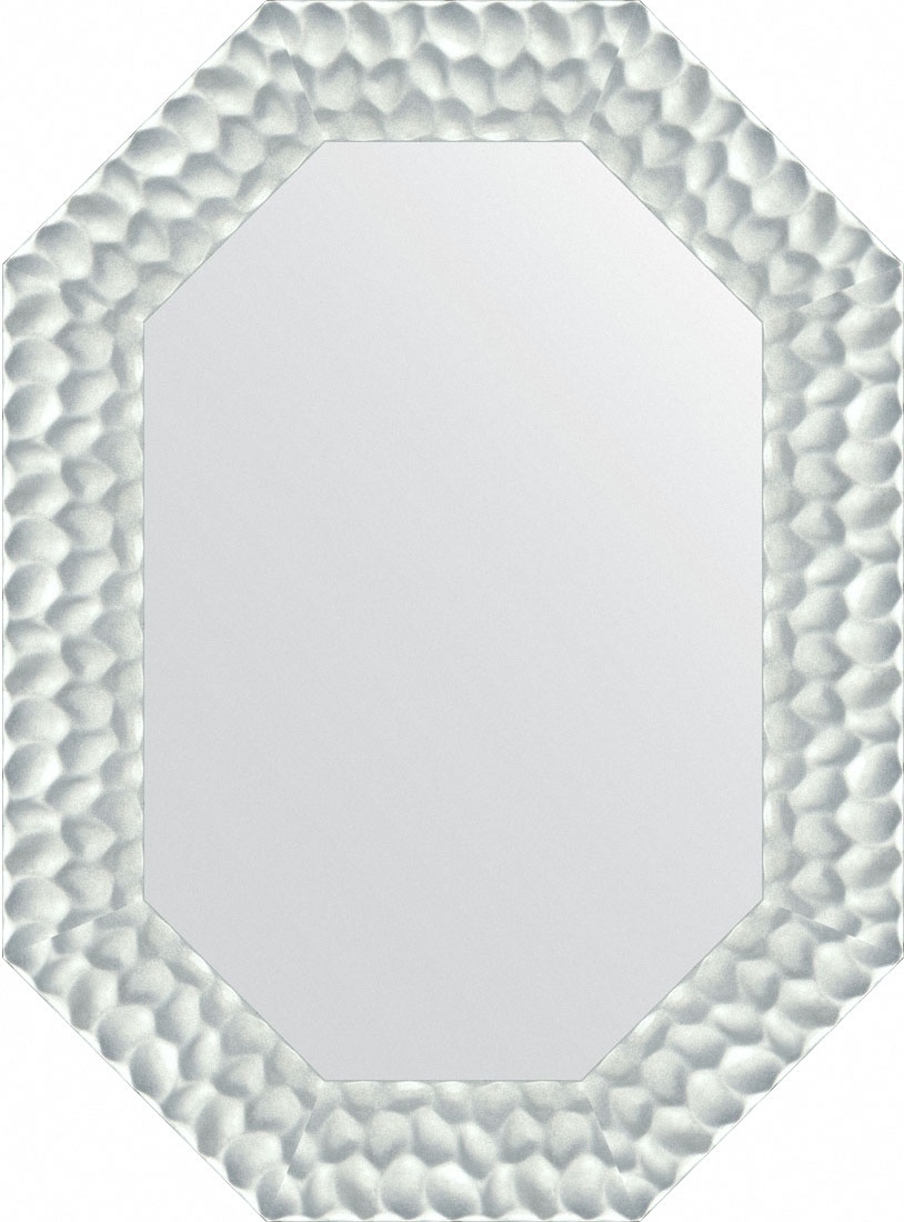 BY 7301 Зеркало в багетной раме - перламутровые дюны 89 mm EVOFORM Octagon