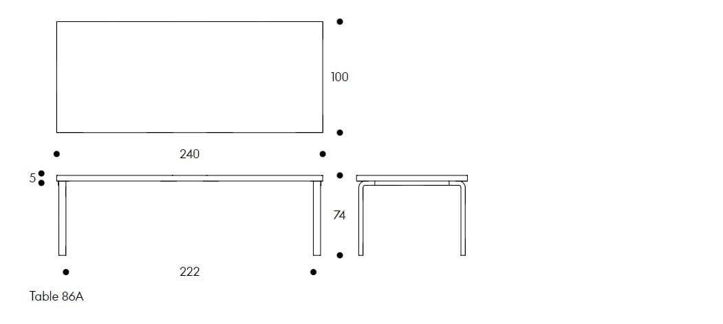 Деревянный прямоугольный стол Artek L-leg ARCH-00025269 - Вид №4