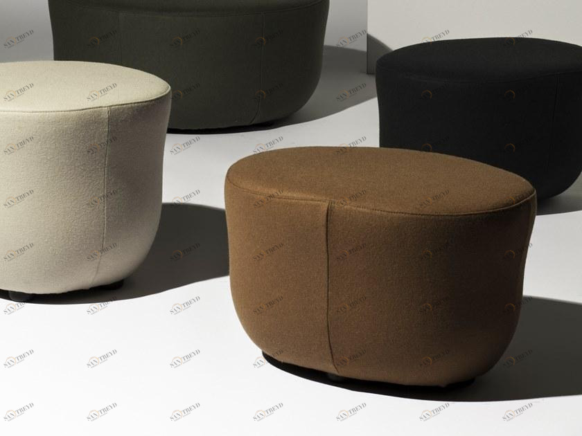 Manerba Пуф из овальной ткани с обивкой sun-id-1422843