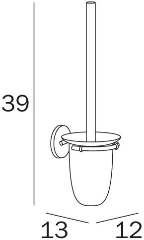 INDA® Ершик для гостиниц из матового стекла Hotellerie A0414a - Вид №1