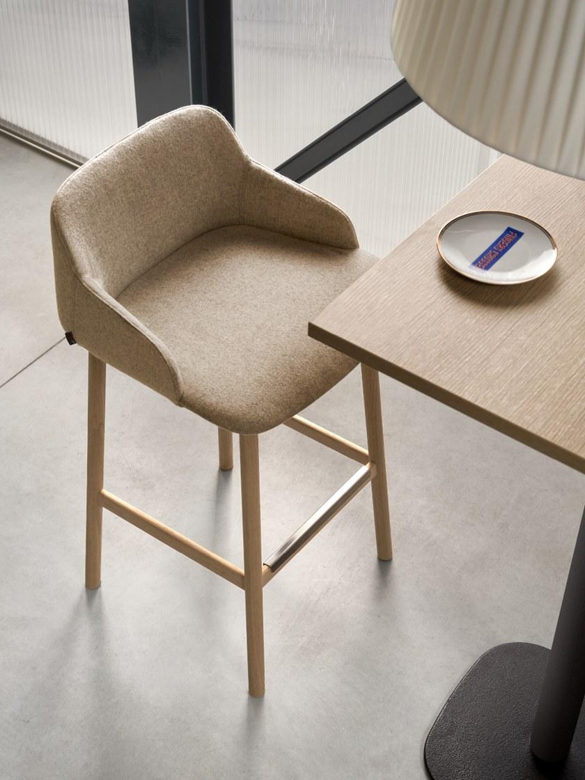 Quinti Sedute Барный стул из ткани с подставкой для ног Deep sun-id-1376395 - Вид №3