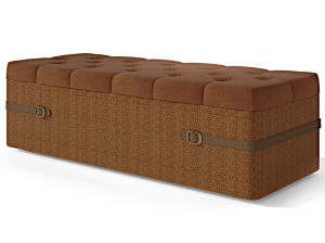 Прямоугольный пуф из ткани