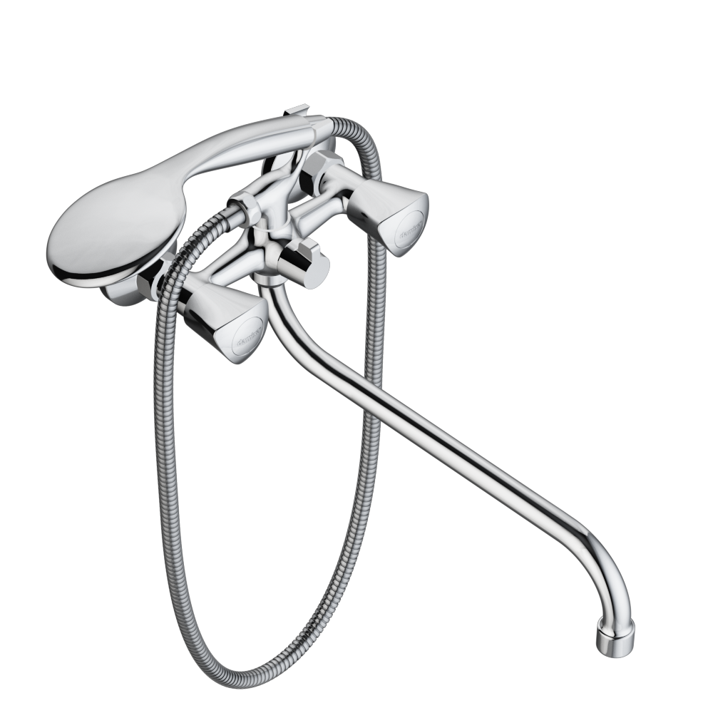 349500000 смеситель для ванны/душа с длинным изливом душ.гарнитуром шт Damixa Object  - Вид №1