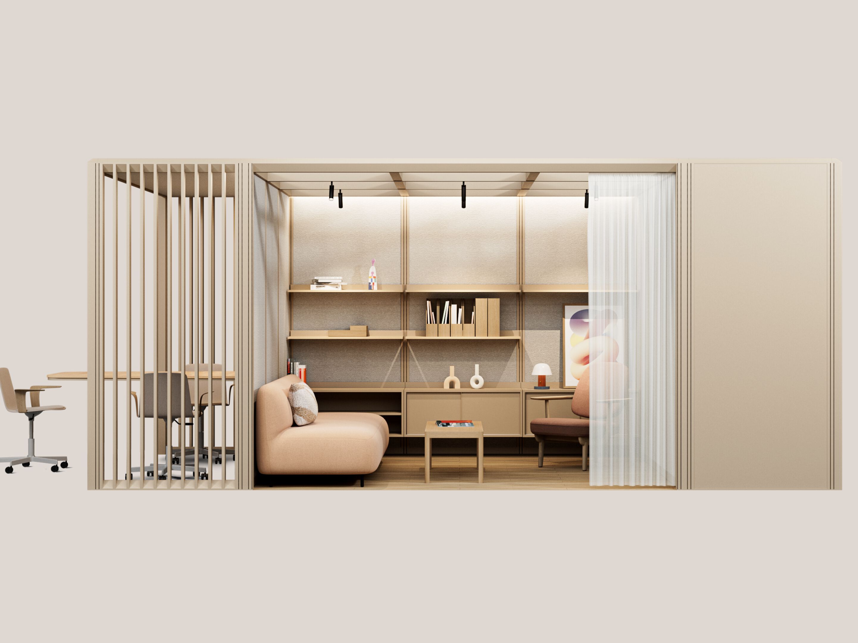 Модульный офисный остров из алюминия и стекла Mute Modular ARCH-00038470