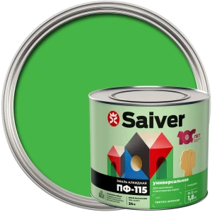 Эмаль ПФ-115 Saiver Lux глянцевая цвет светло-зеленый 1.8 кг 83402325 STLM-2119070