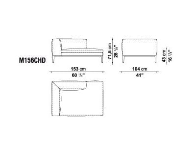 Угловой диван из ткани B&B Italia Michel ARCH-00050009 - Вид №21