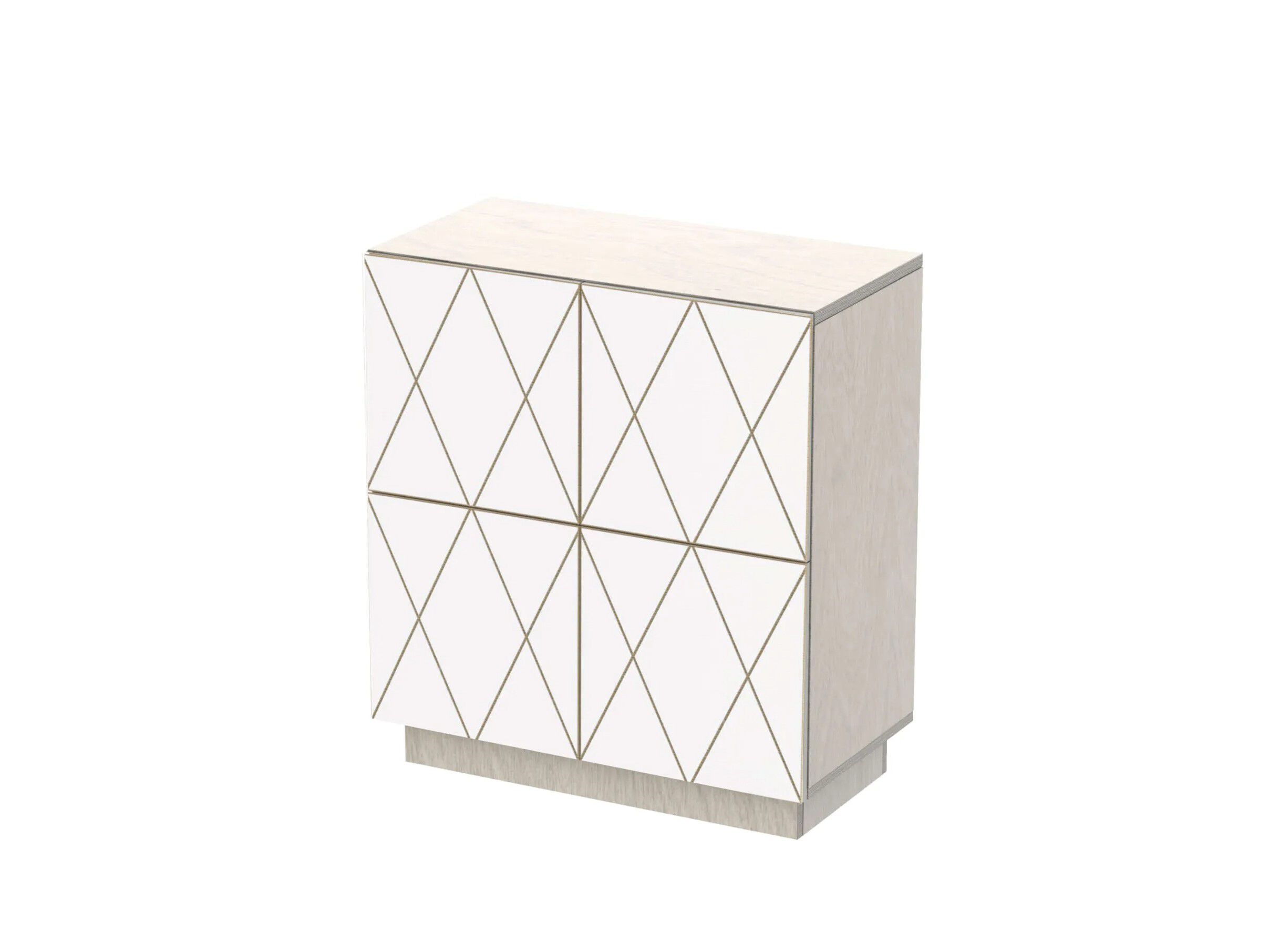 Березовый шкаф с распашными дверцами Radis Romb ARCH-00044081 - Вид №1