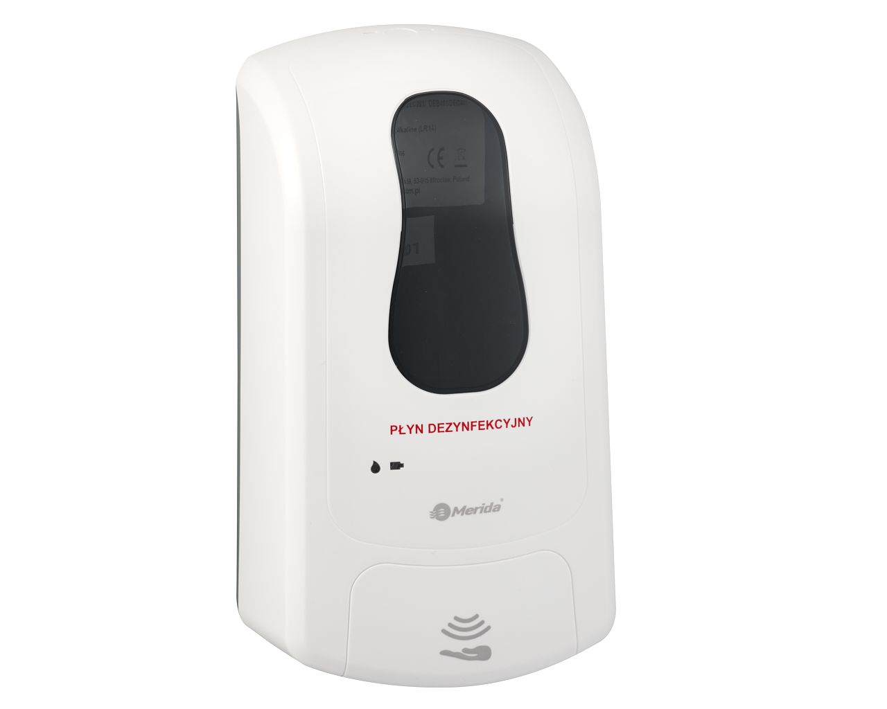 DEB401 ONE бесконтактный автоматический распылитель дезинфицирующего средства для одноразовых картриджей 1000 мл, АБС-пластик, белый Merida 