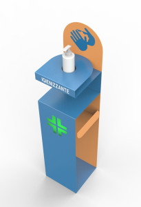 Металлический дезинфицирующий дозатор геля