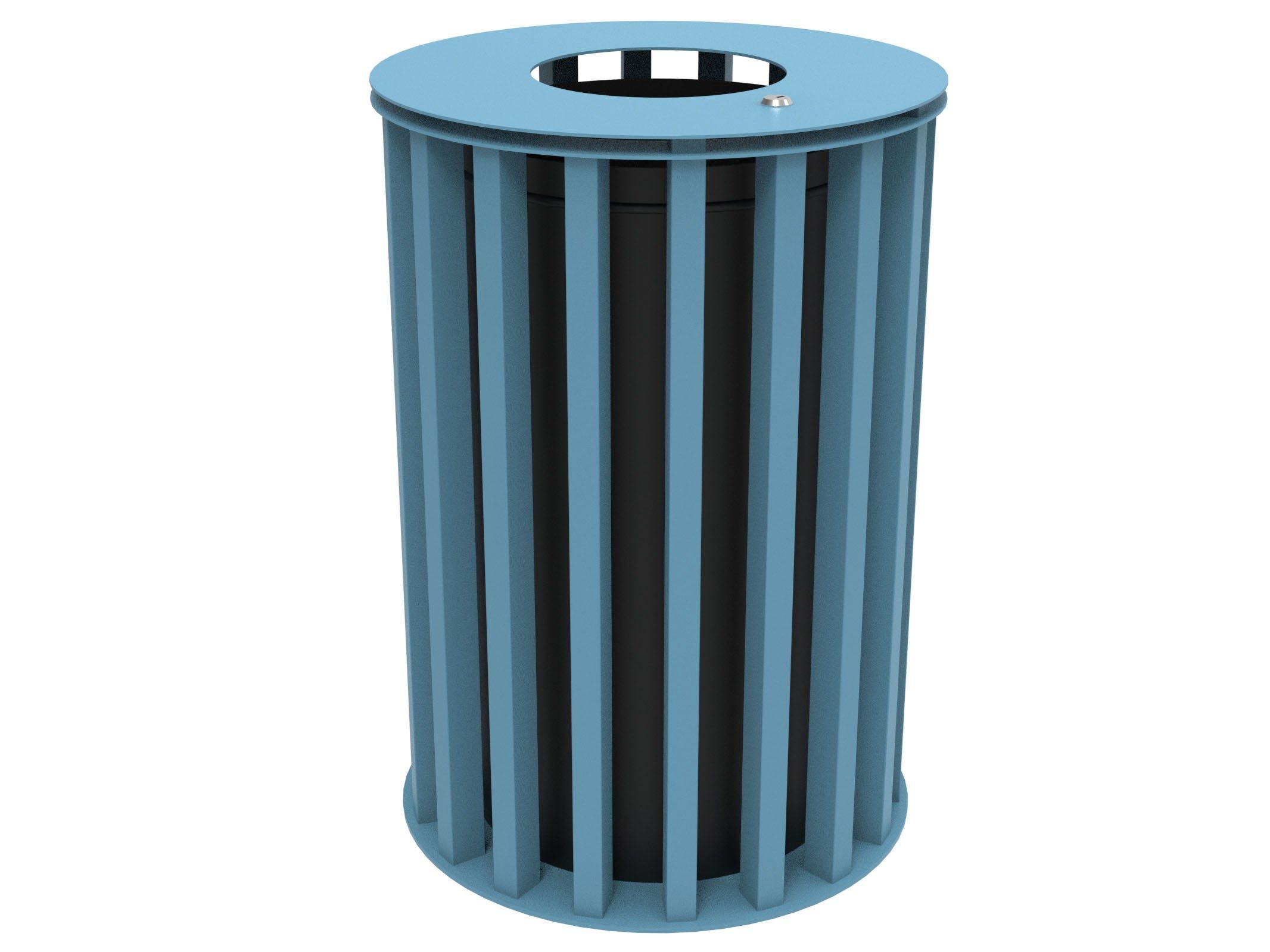 Оцинкованная стальная корзина для мусора с крышкой Lazzari Динамо ARCH-00087800 - Вид №8