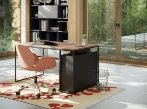 Ersa Прямоугольный деревянный стол со встроенной полкой Frame