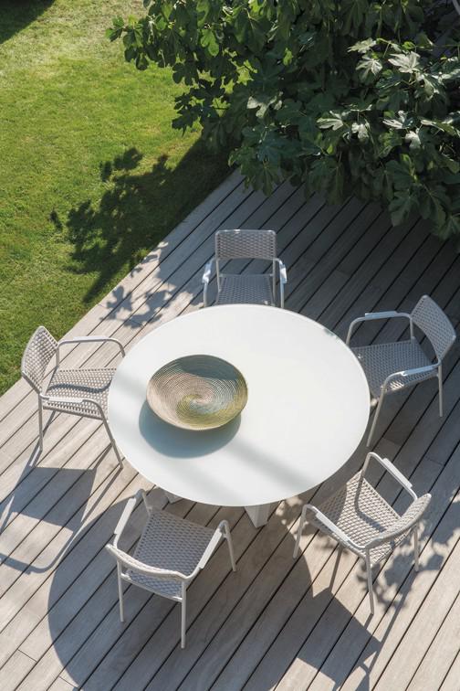 Обеденный стол pca white f8 ⌀155см Manutti Fuse MNST952 - Вид №7